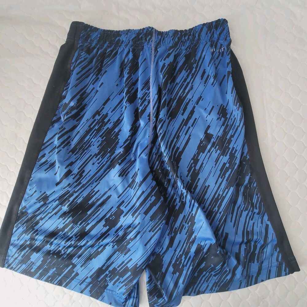 Nike Dri-Fit Activewear Shorts Mens Size S Small Blue Black Pockets - Picture 7 of 9